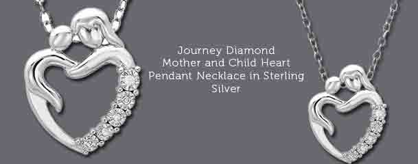 Journey Diamond Mother and Child Heart Necklace