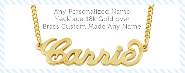Personalized Name Necklace 18k Gold