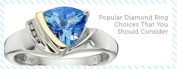 Blue diamond engagement ring.