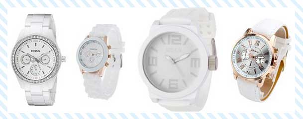 white watches for women