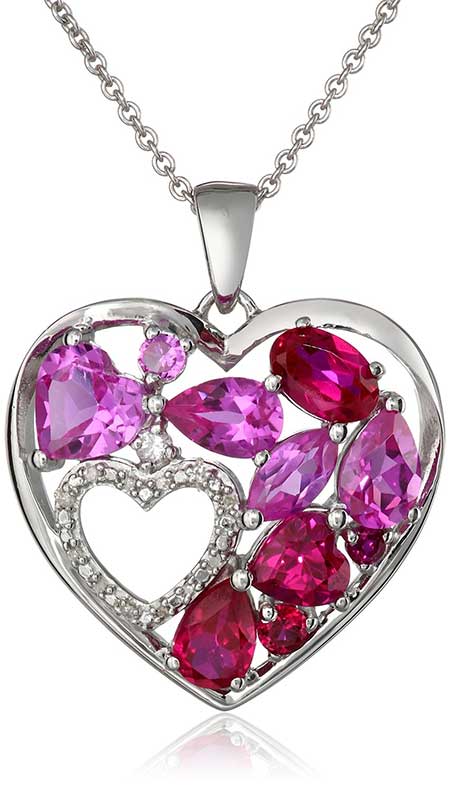 Double Heart Diamond Necklace