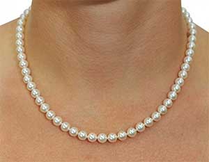 Japanese Akoya White Cultured Pearl Necklace