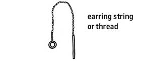 Earring strings or earring threads