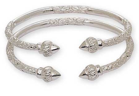 Sterling Silver West Indian Bangles