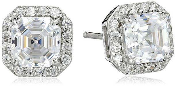 Swarovski Zirconia Asscher Cut Halo Earrings Reviews