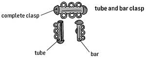Tube and bar clasps