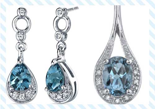 London Blue Topaz Dangle Earrings