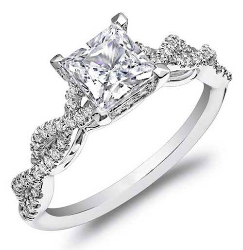 Princess Cut Diamond Engagement Rings