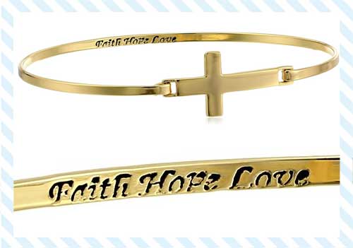 Faith Hope Love Bangle Bracelet