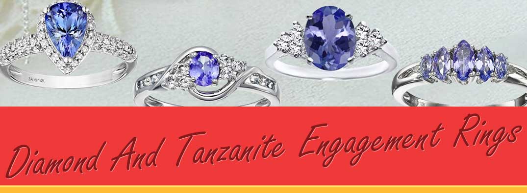 Diamond And Tanzanite Engagement Rings