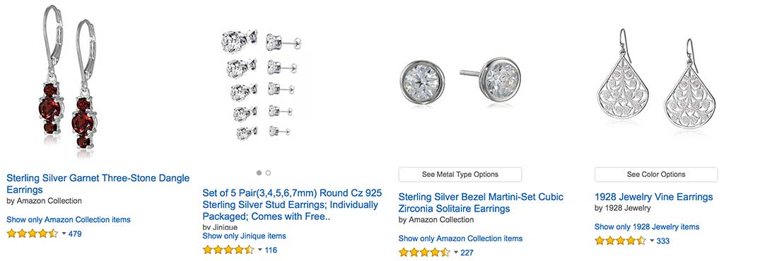 Sterling Silver Earrings For Women