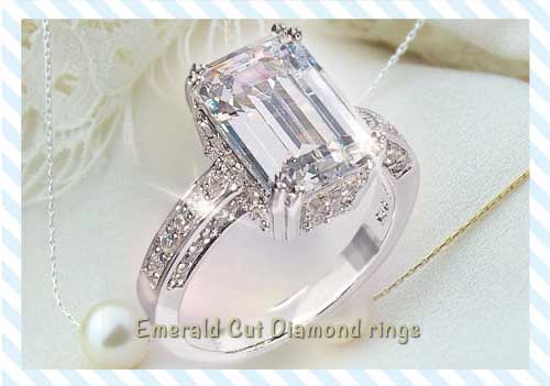 Emerald Cut Diamond rings