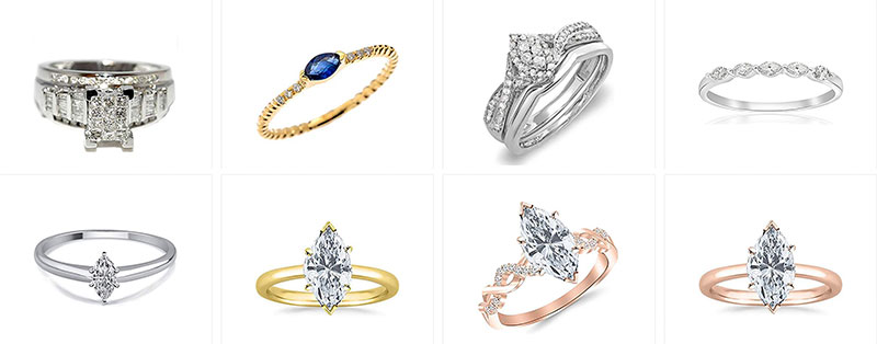 Marquise Diamond Engagement Rings