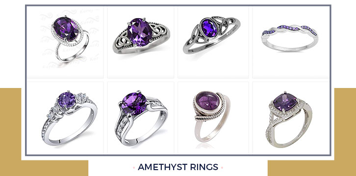 Amethyst rings