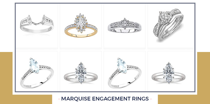 Marquise Diamond Engagement Rings