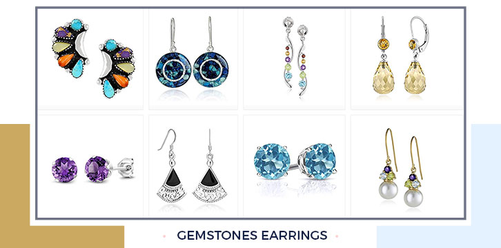 gemstone earrings amazon