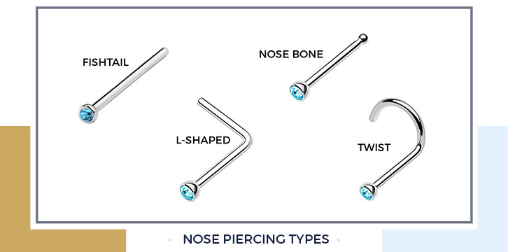 Nose piercing types