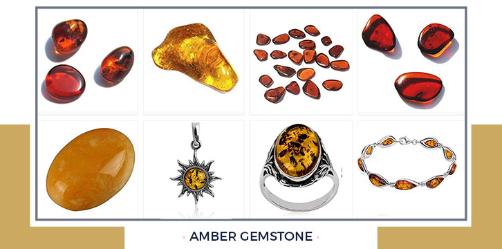 Amber gemstones