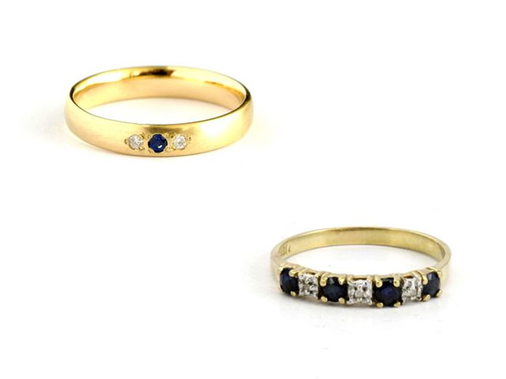 Blue Sapphire Wedding Bands