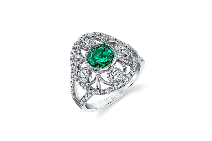 Emerald Engagement Rings Sylvie Collection