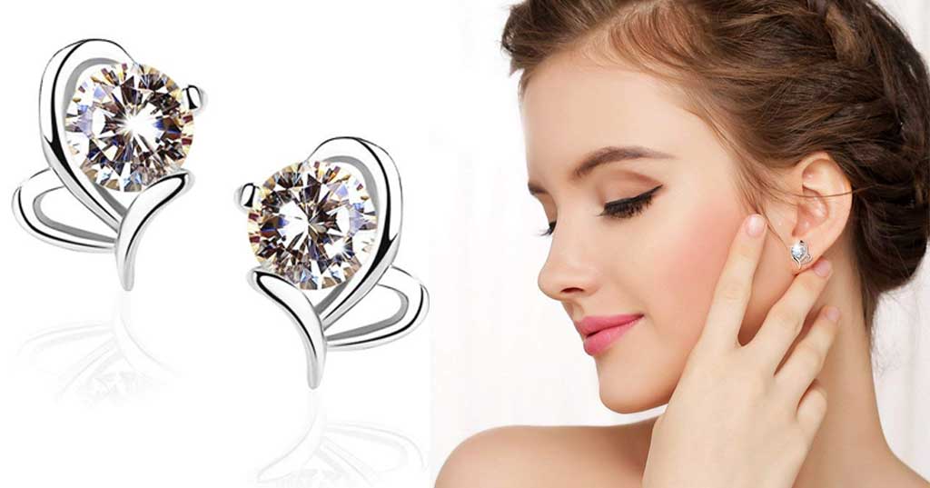 Silver Stud Earrings for Women