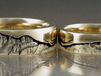 Catalina mountain wedding ring