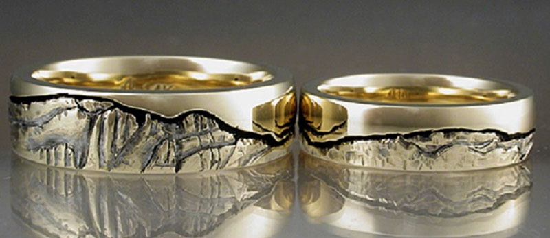 Catalina mountain wedding ring