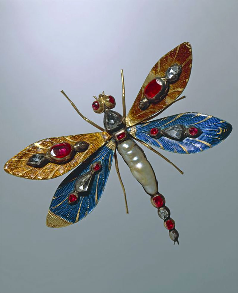 Enameled Gold and Silver Butterfly