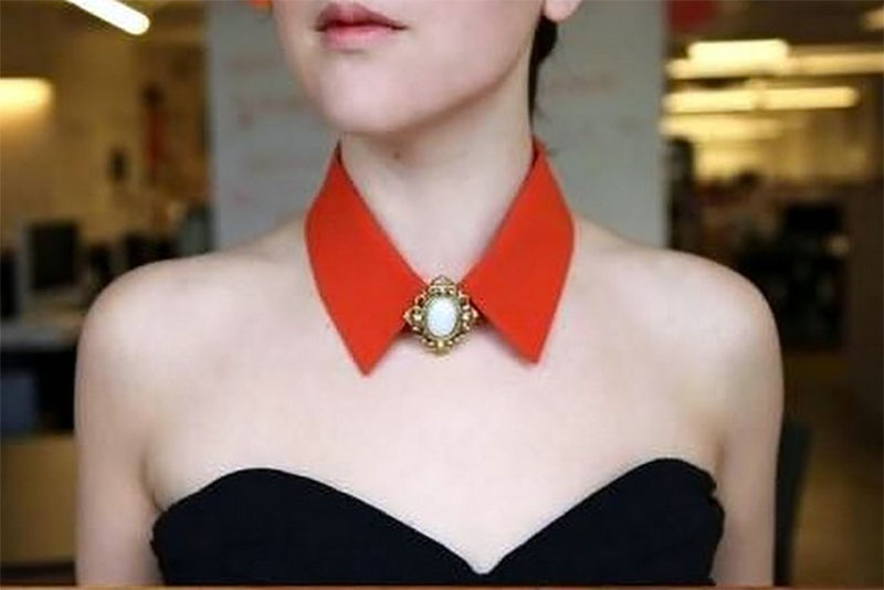 Use a Brooch as a Collar Pin