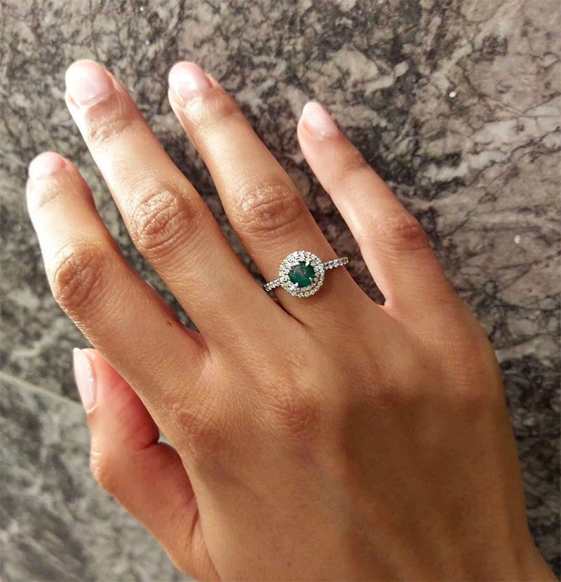 Emerald Engagement Ring