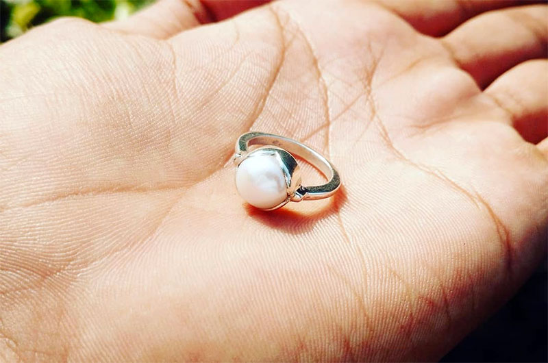 Sterling silver Pearl ring