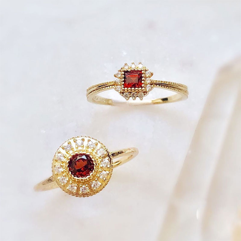 Garnet Rings