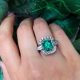 Emerald Cluster Rings