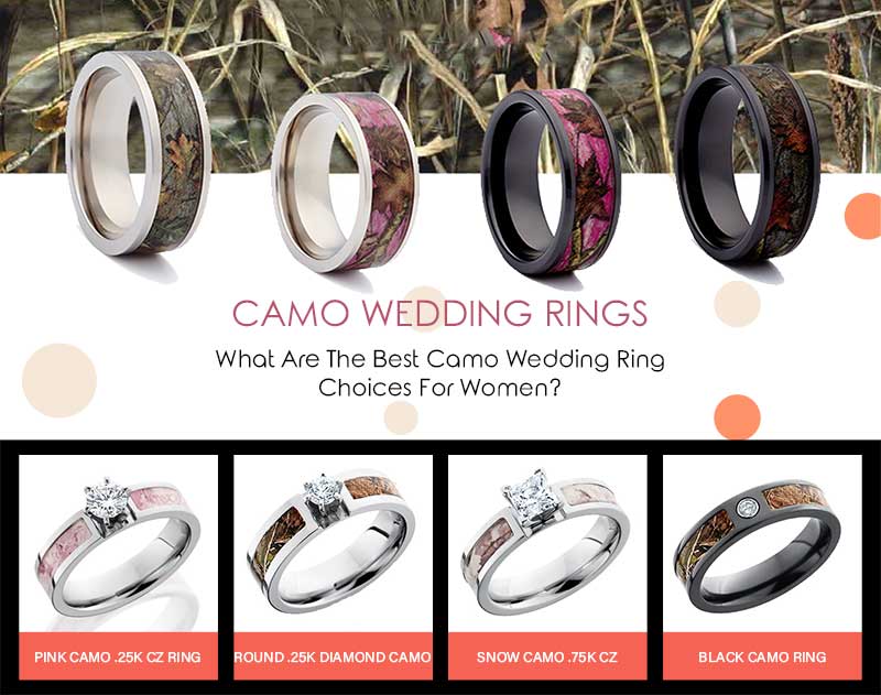 Womens camo deals wedding bands